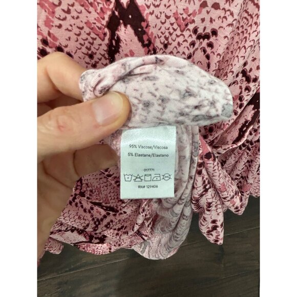 Lascana Venus Pink Snake Print Cold Shoulder Tunic Top Size M - Picture 6 of 9